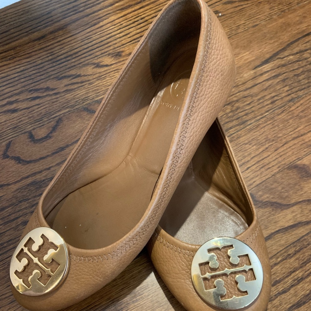 Tory Burch Reva Ballet Tumbled Leather